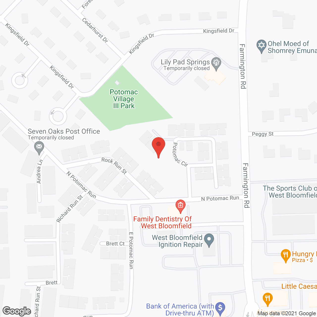 Map of the neighborhood around Creekside Place