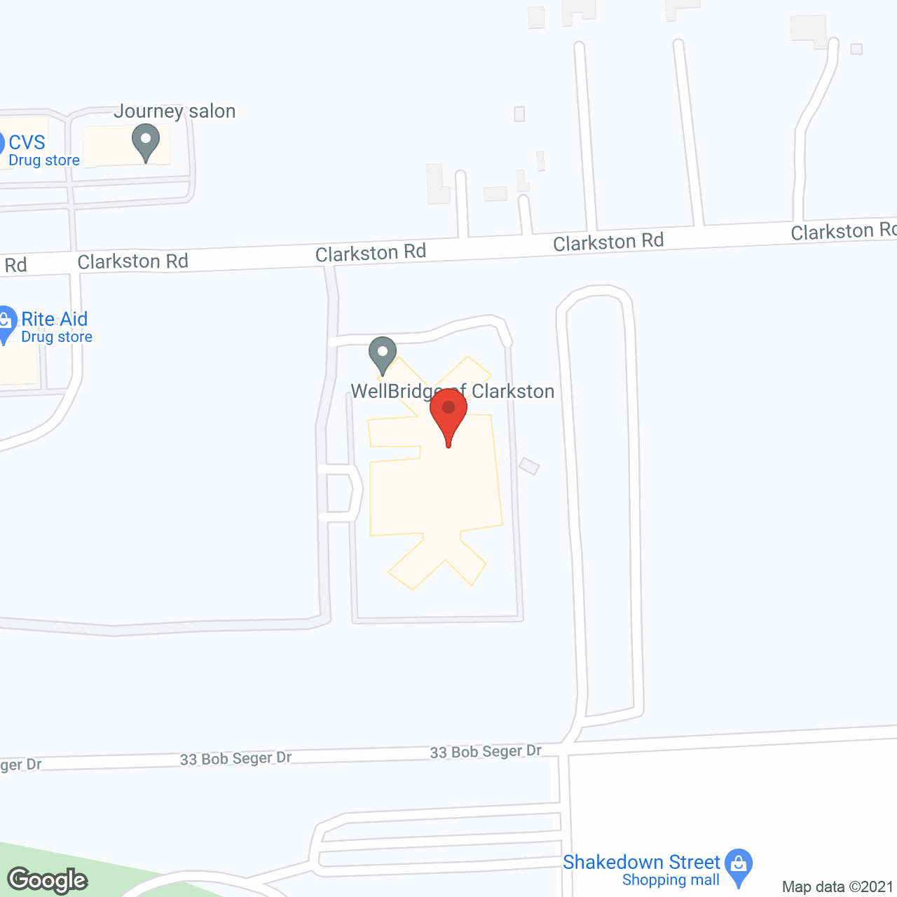 Map of the neighborhood around Wellbridge Of Clarkston