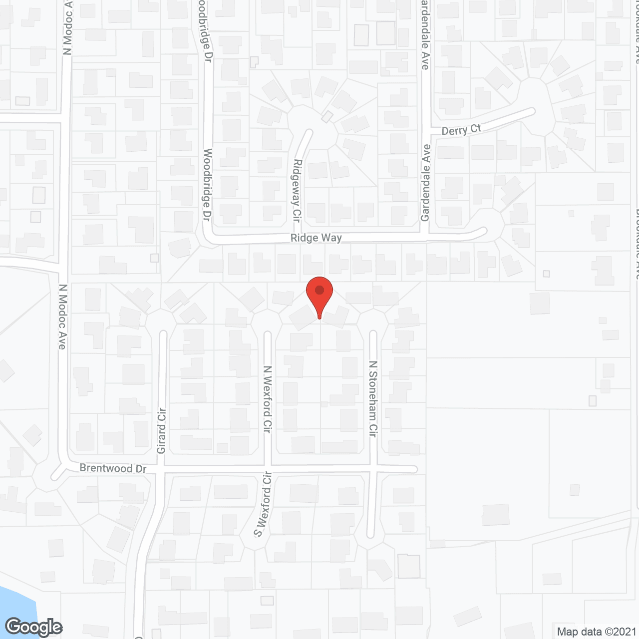 Map of the neighborhood around Ridgeview Assisted Living Center