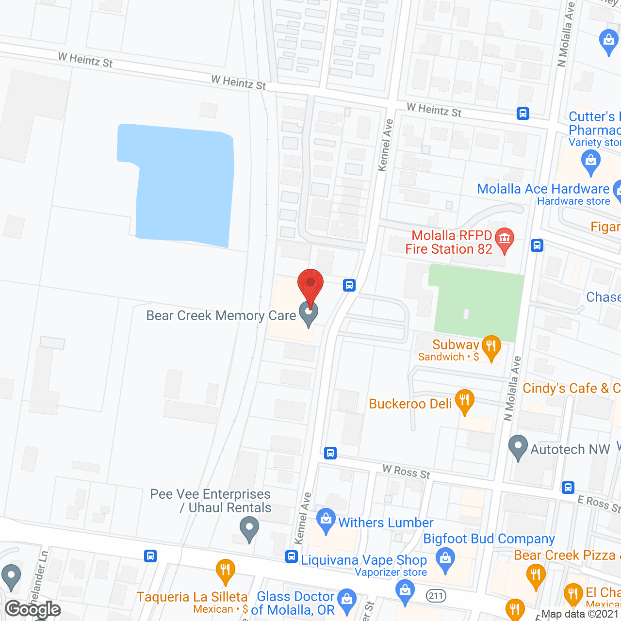 Map of the neighborhood around Evergreen Court at Molalla