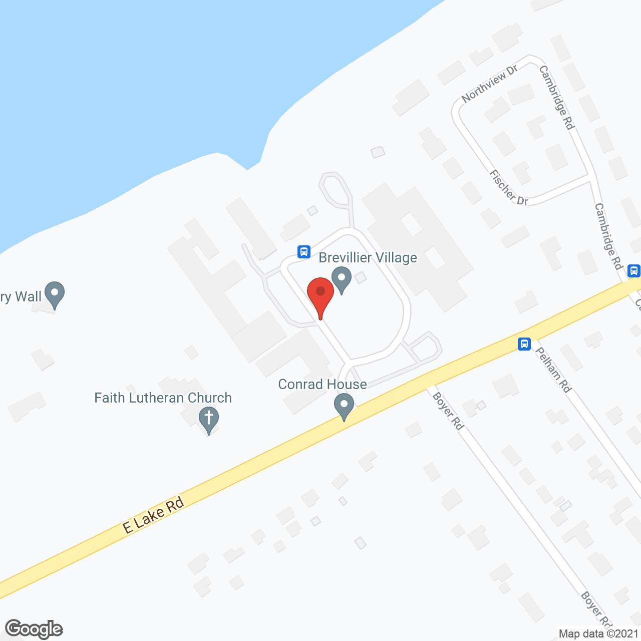 Map of the neighborhood around Brevillier Village Retirement