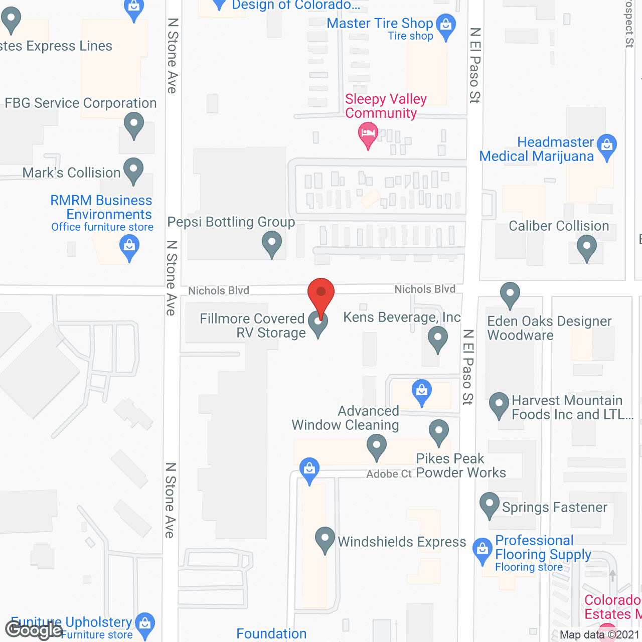 Map of the neighborhood around CCA Cascade House