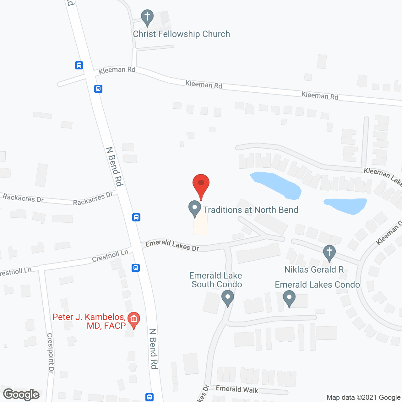 Map of the neighborhood around Traditions at North Bend