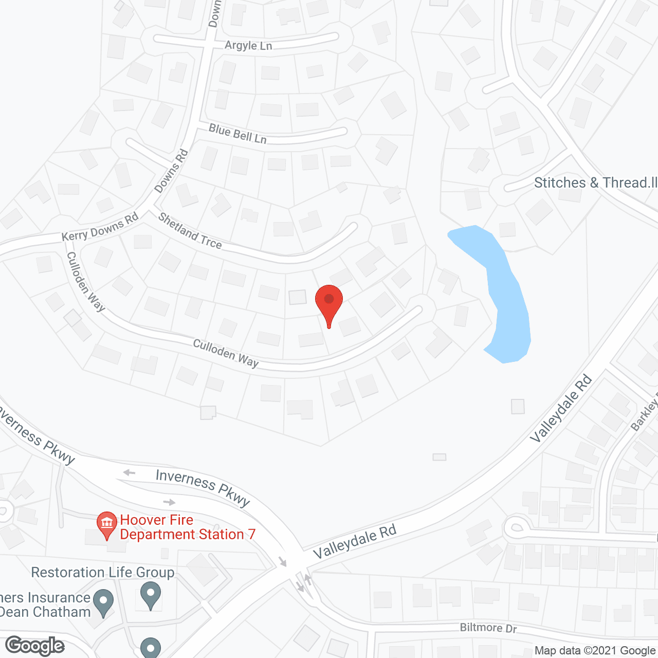 Map of the neighborhood around Monark Grove Greystone