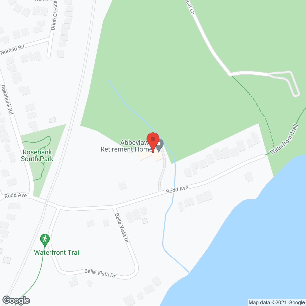 Map of the neighborhood around Abbeylawn Manor Retirement Home