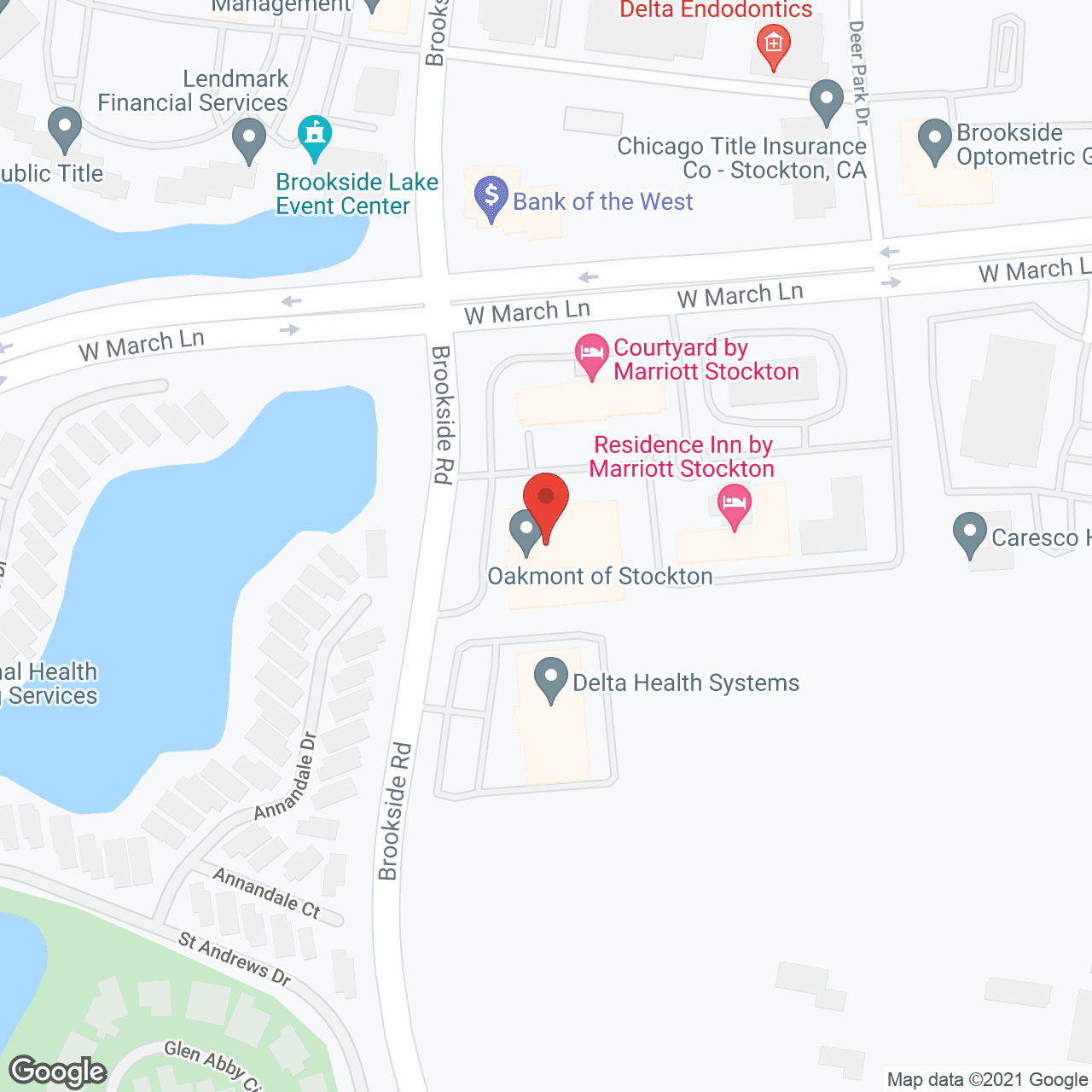 Map of the neighborhood around Oakmont of Brookside
