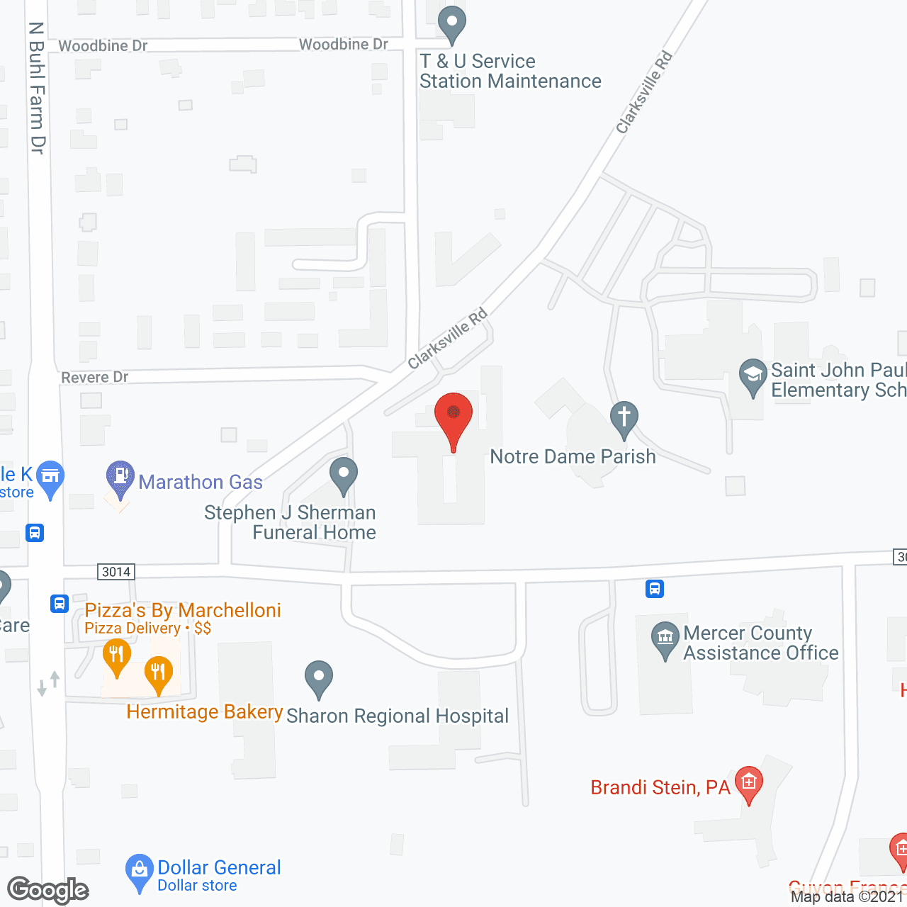 Map of the neighborhood around Nugent Convalescent Home Inc