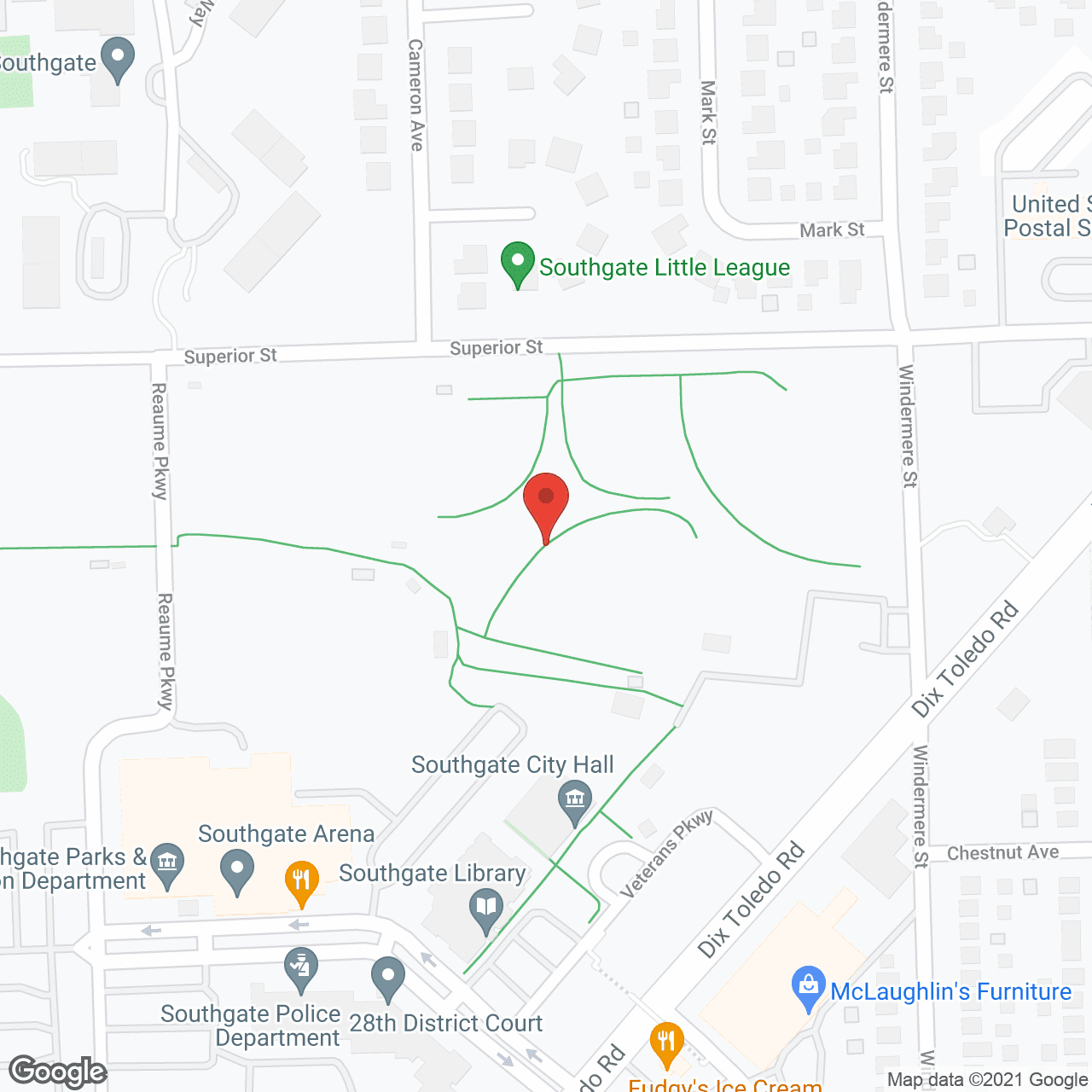 Map of the neighborhood around The Retreat at Southgate