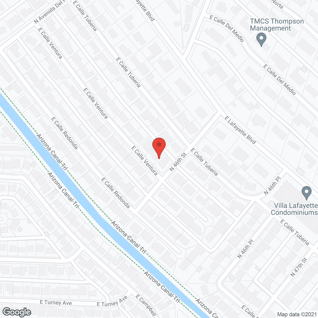Map of the neighborhood around Paradise Living Centers - Central Phoenix