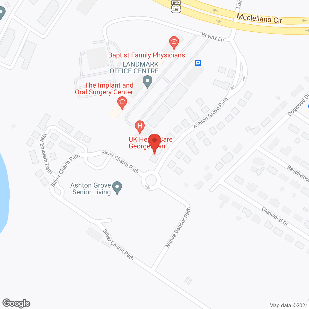 Map of the neighborhood around Ashton Grove