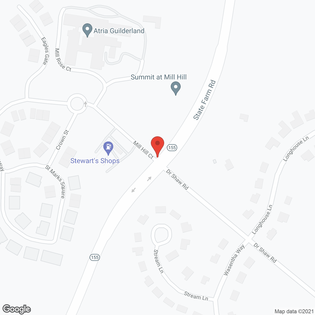 Map of the neighborhood around Summit at Mill Hill