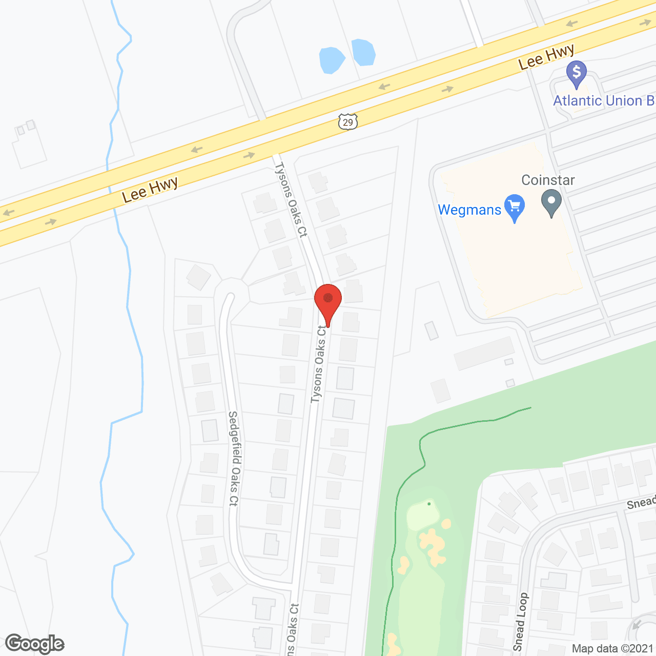 Map of the neighborhood around The Wellington at Lake Manassas Community