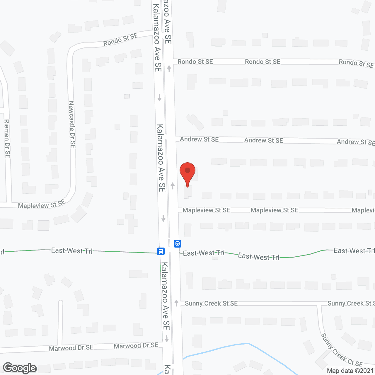 Map of the neighborhood around Care Cardinal Alger Heights