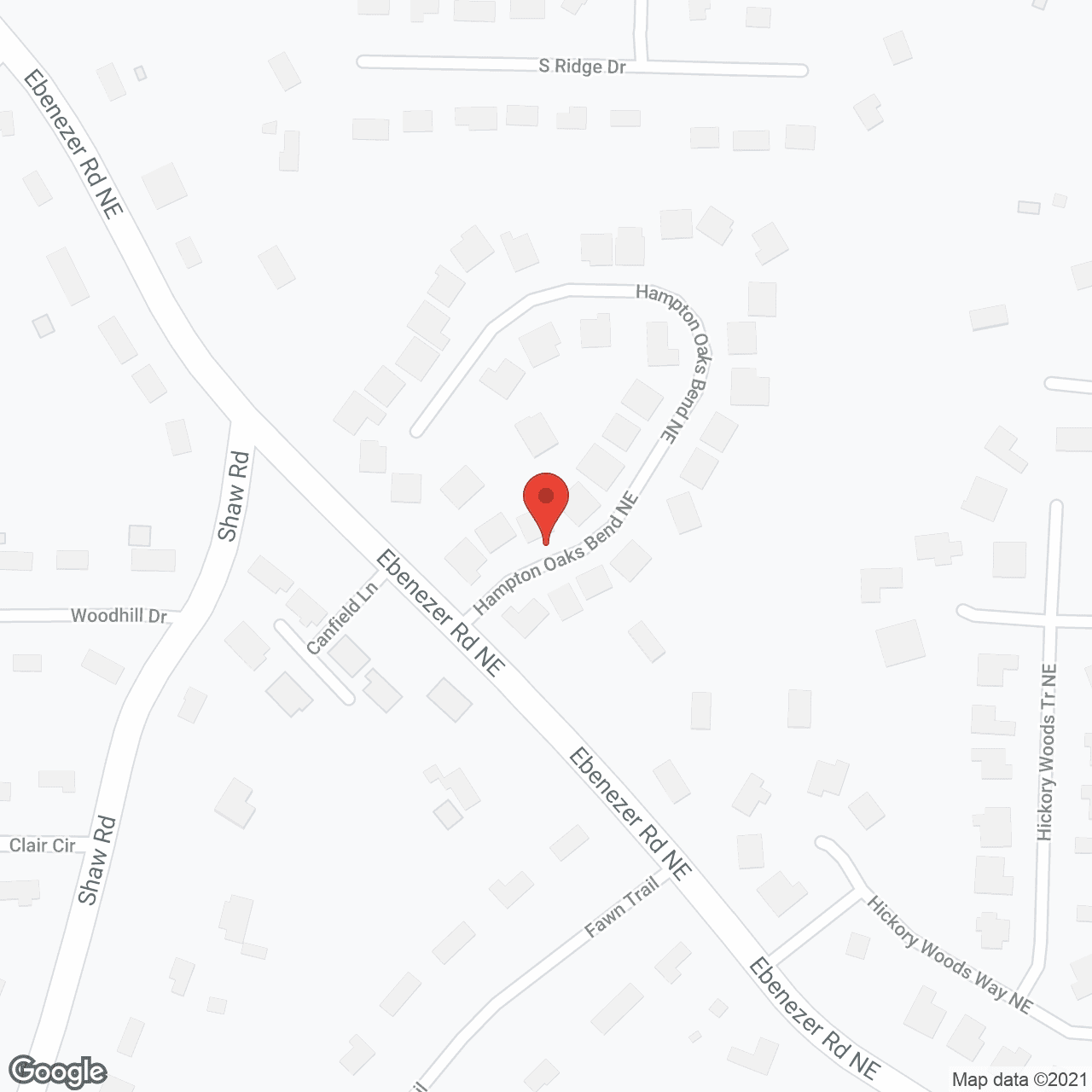 Map of the neighborhood around Grace Living of Marietta