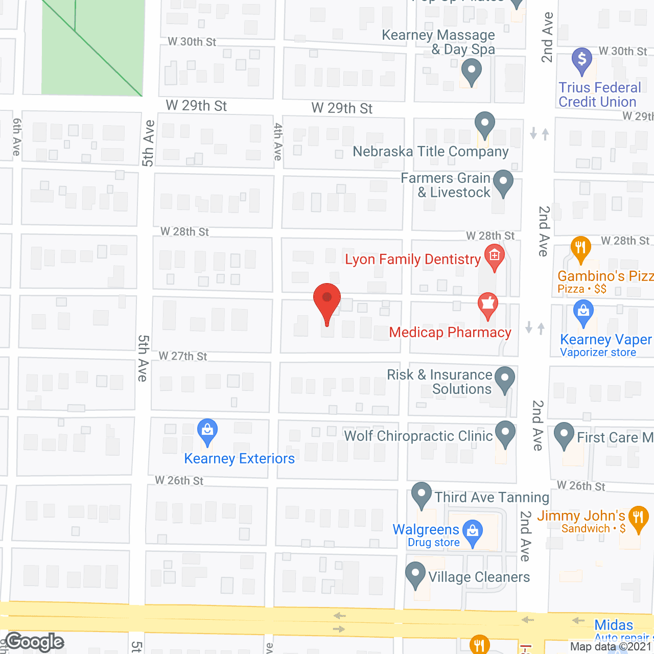 Map of the neighborhood around CountryHouse Kearney