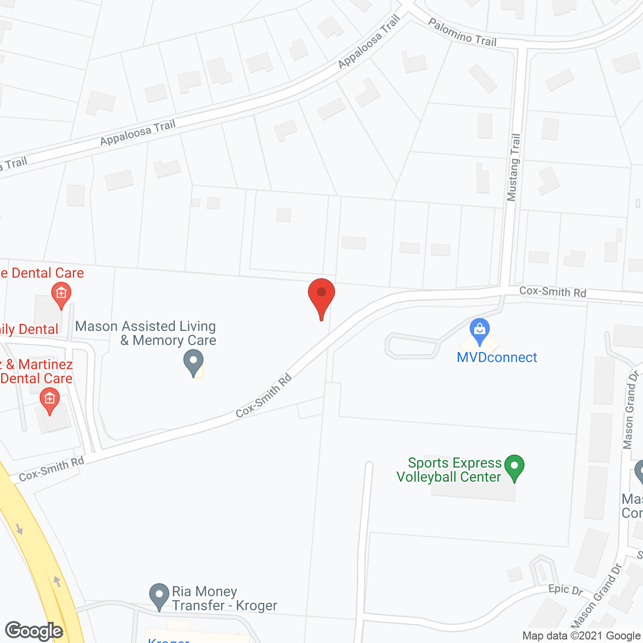 Map of the neighborhood around Mason Assisted Living and Memory Care