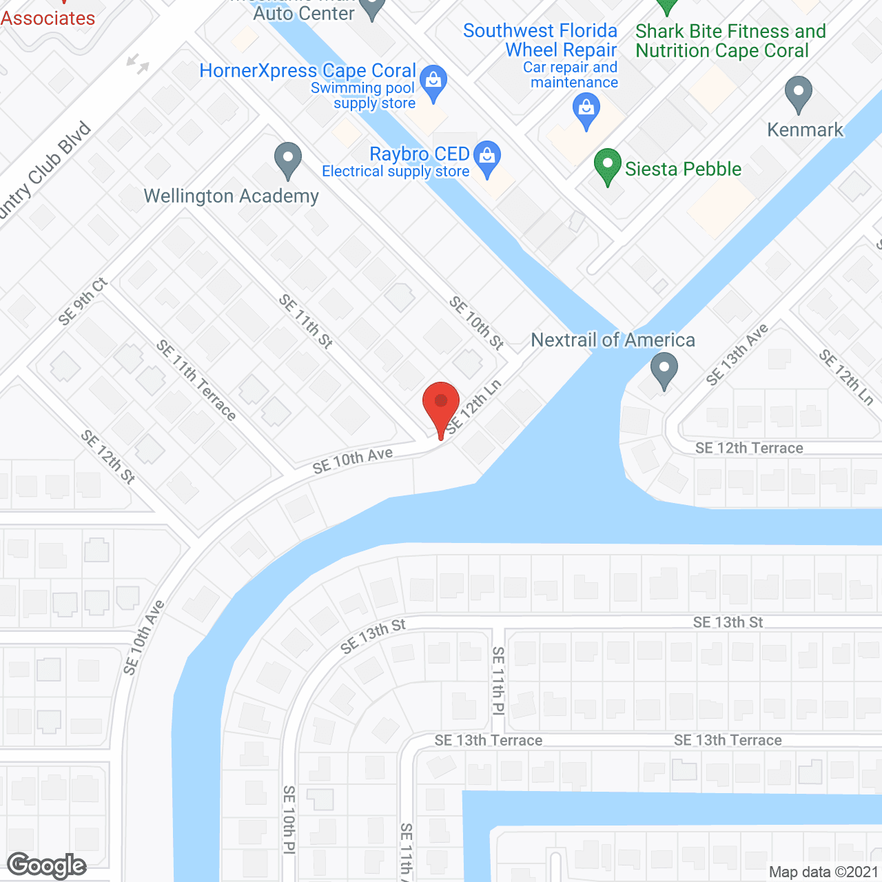 Map of the neighborhood around Highpoint at Cape Coral