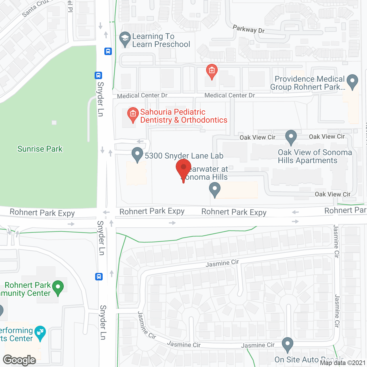 Map of the neighborhood around Clearwater at Sonoma Hills