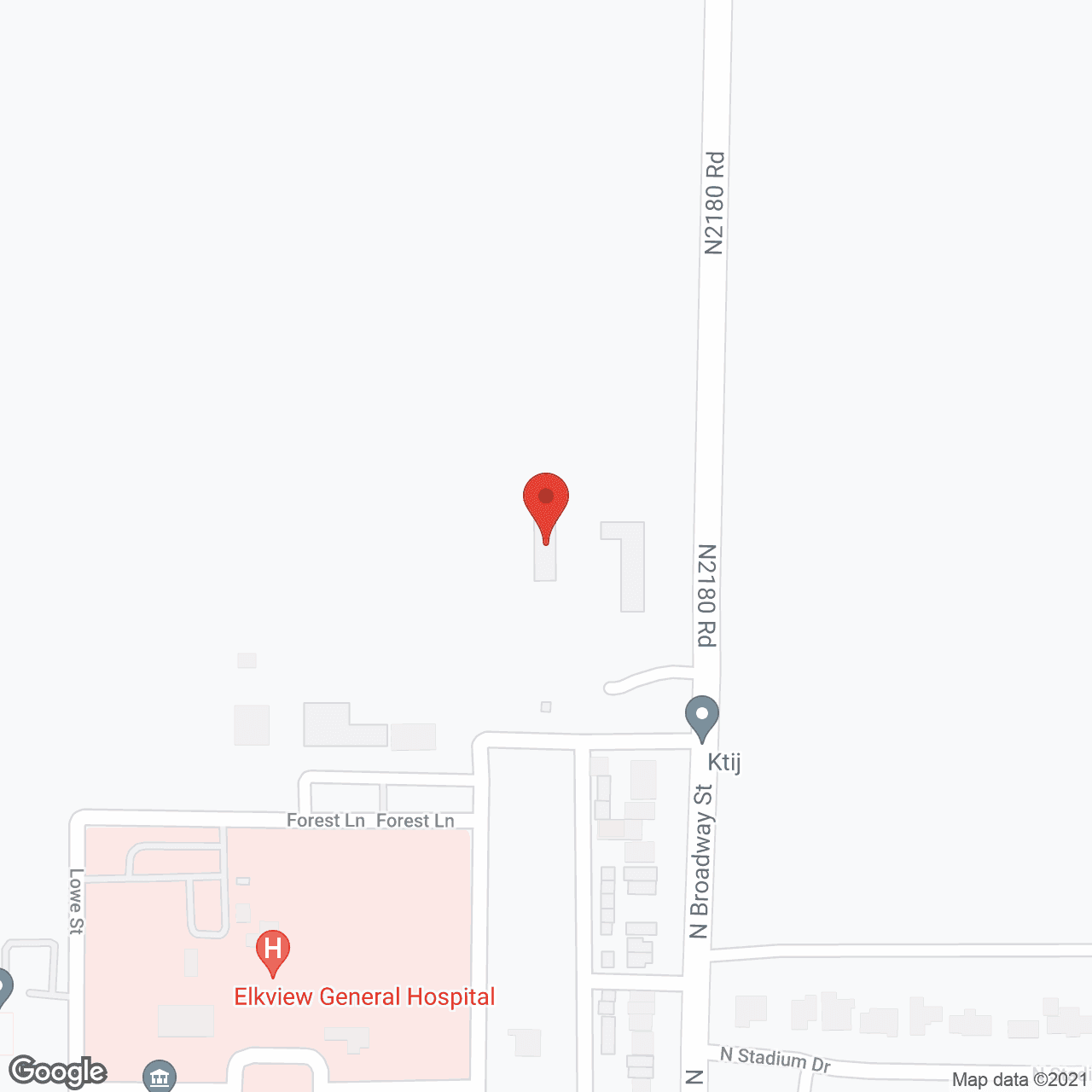 Map of the neighborhood around Woodland Gardens Assisted Living