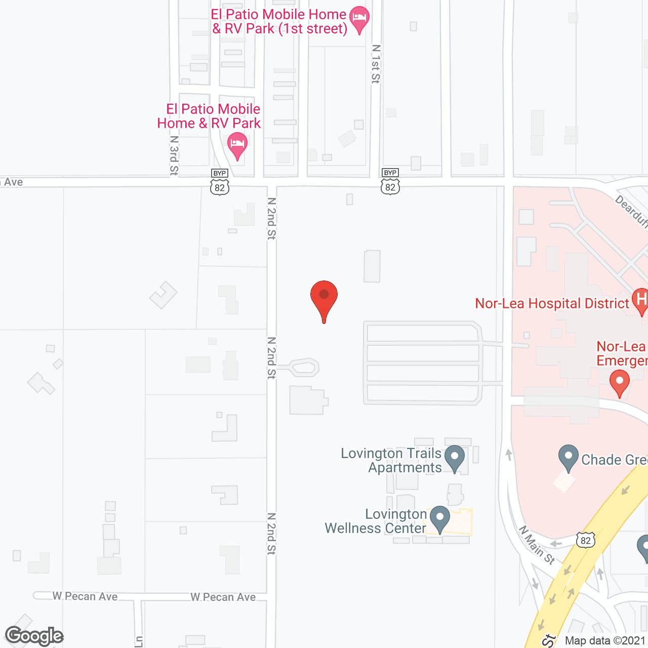 Map of the neighborhood around GoodLife Senior Living Lovington
