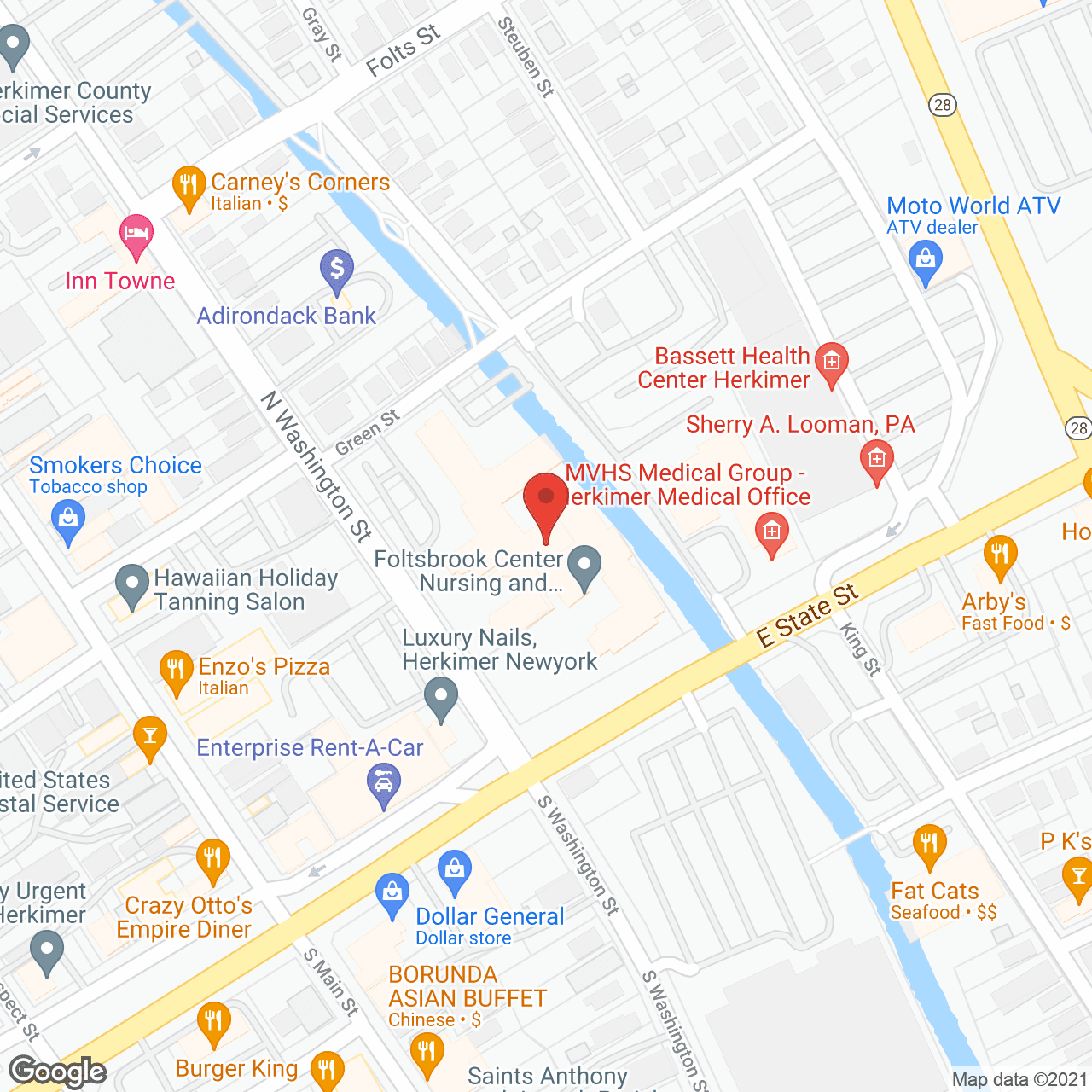 Map of the neighborhood around Foltsbrook Center for Senior Living