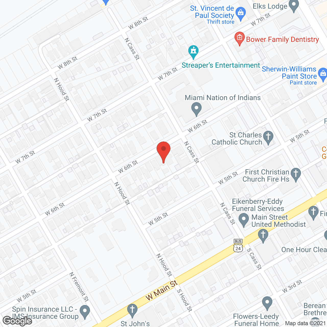 Map of the neighborhood around Aperion Estates Peru