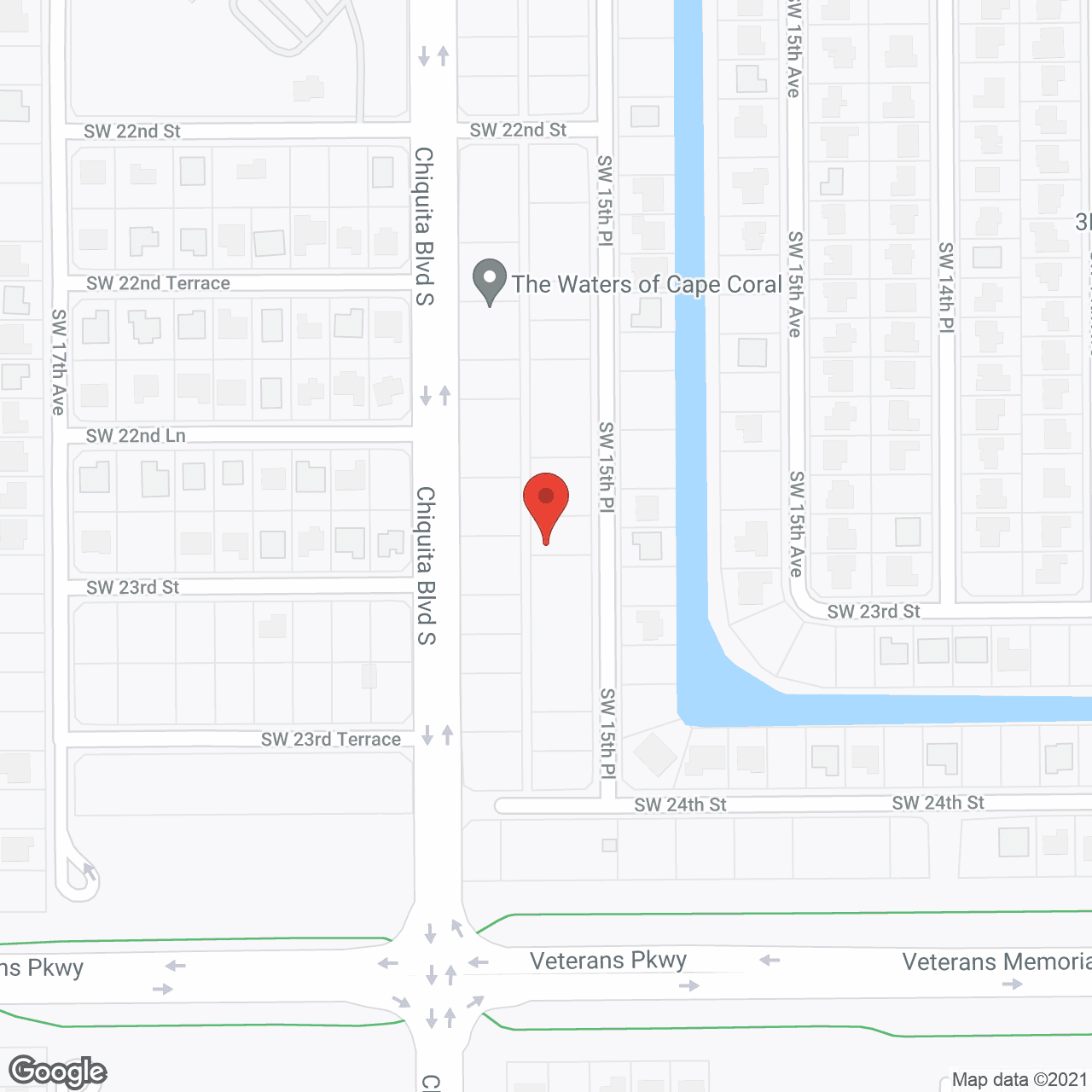Map of the neighborhood around The Gallery at Cape Coral
