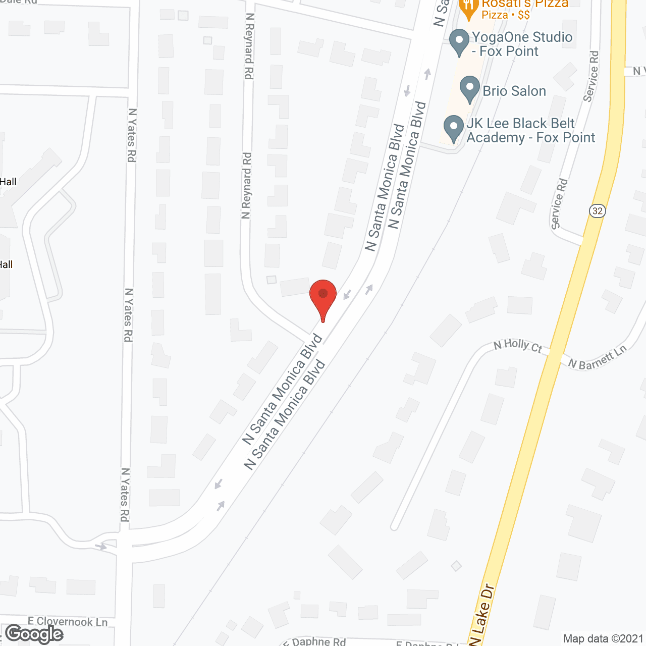 Map of the neighborhood around Home Share North Shore House
