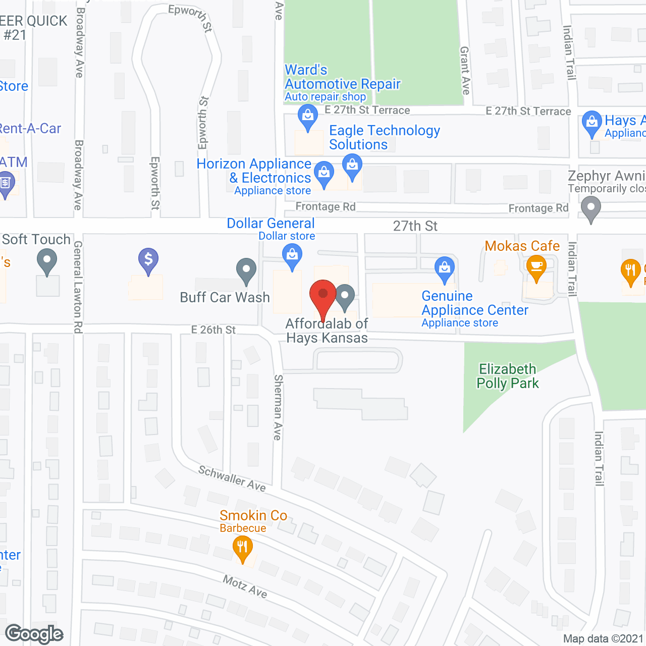 Map of the neighborhood around Centennial Towers