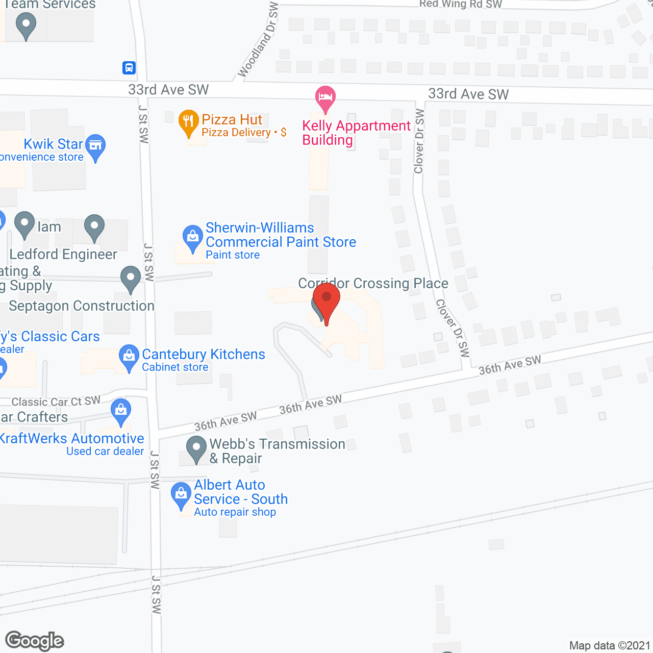 Map of the neighborhood around Corridor Crossing Place