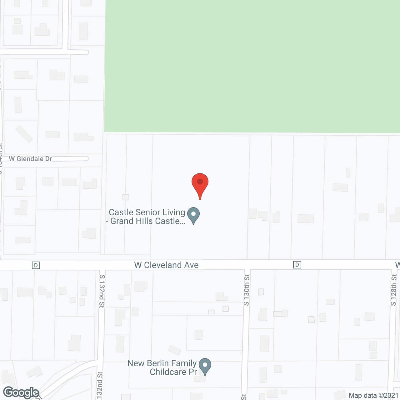 Map of the neighborhood around The Grand Hills Castle