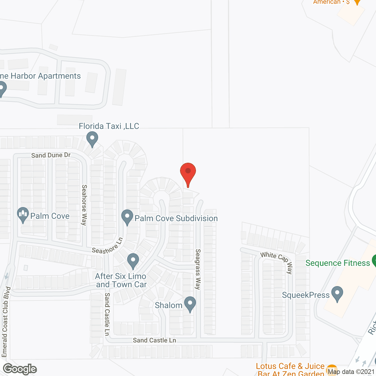 Map of the neighborhood around The Landing
