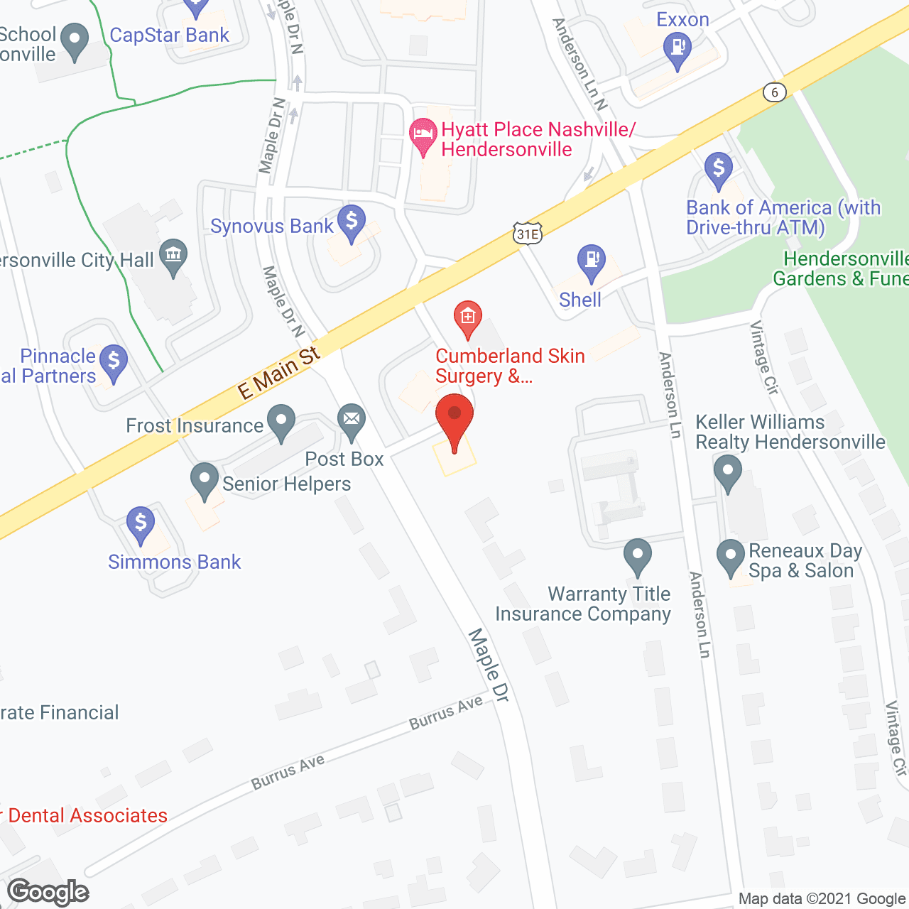 Map of the neighborhood around Maple Cottage Memory Care