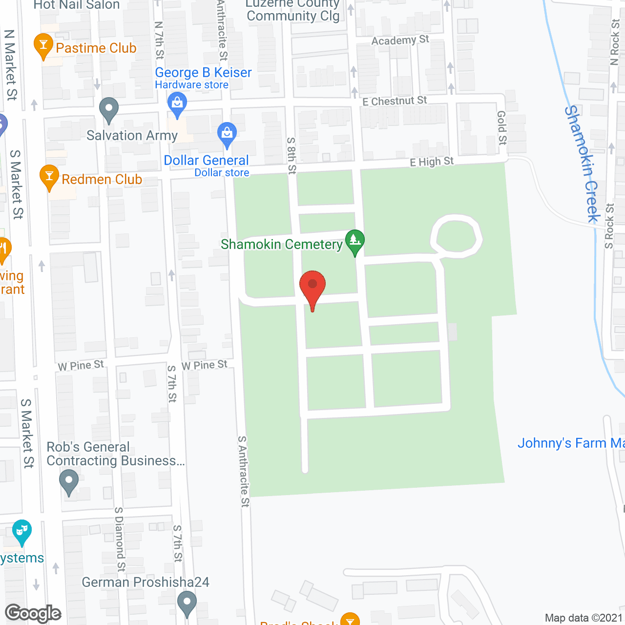 Map of the neighborhood around Overlook Ridge