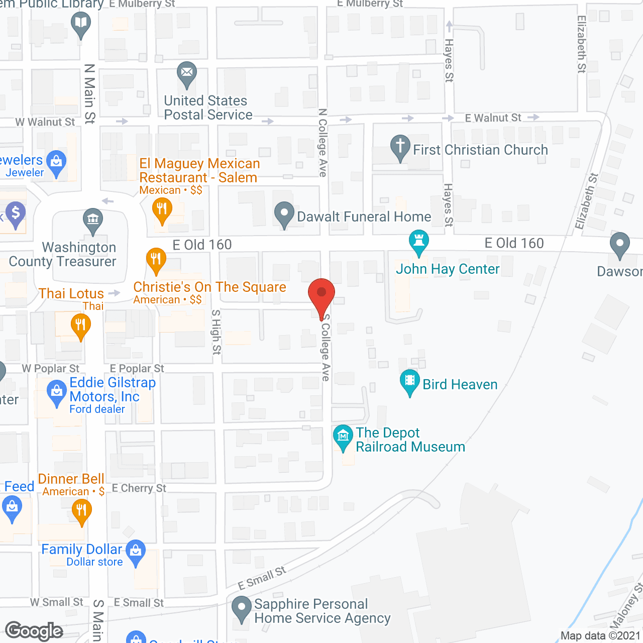 Map of the neighborhood around Skyline Suites