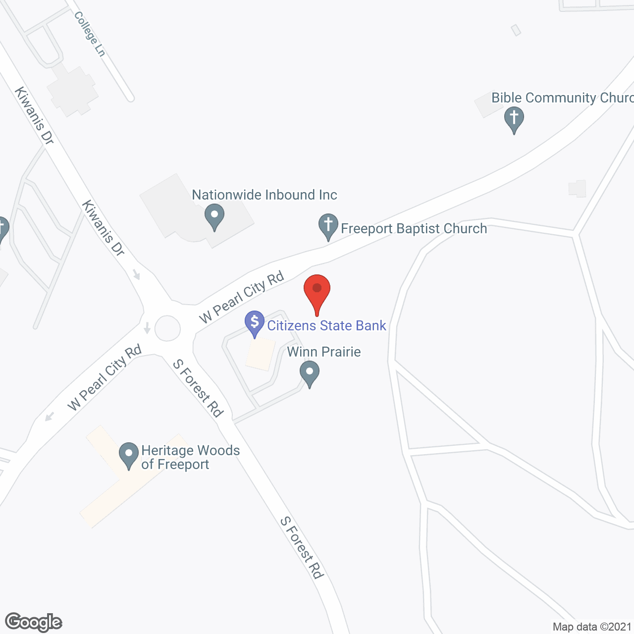 Map of the neighborhood around WinnPrairie Assisted Living and Memory Care