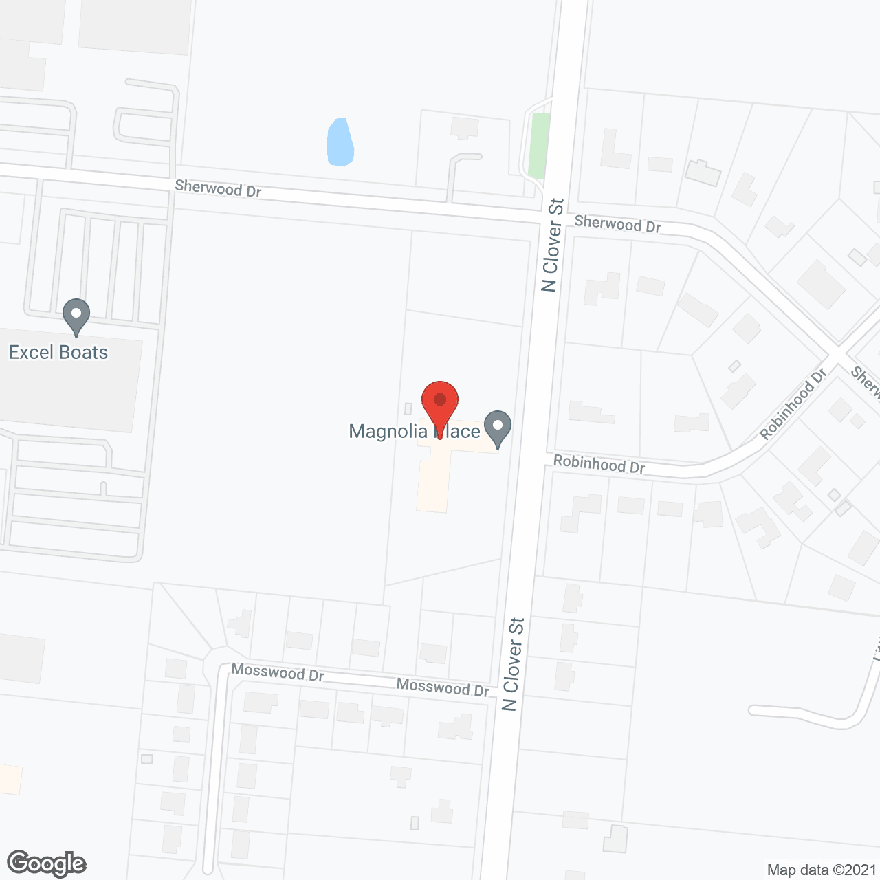 Map of the neighborhood around Magnolia Place Assisted Living