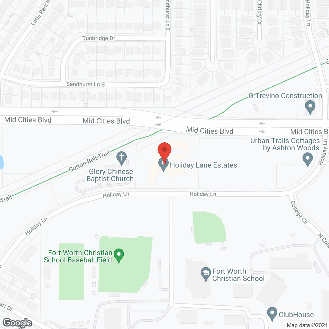 Map of the neighborhood around Holiday Lane Estates
