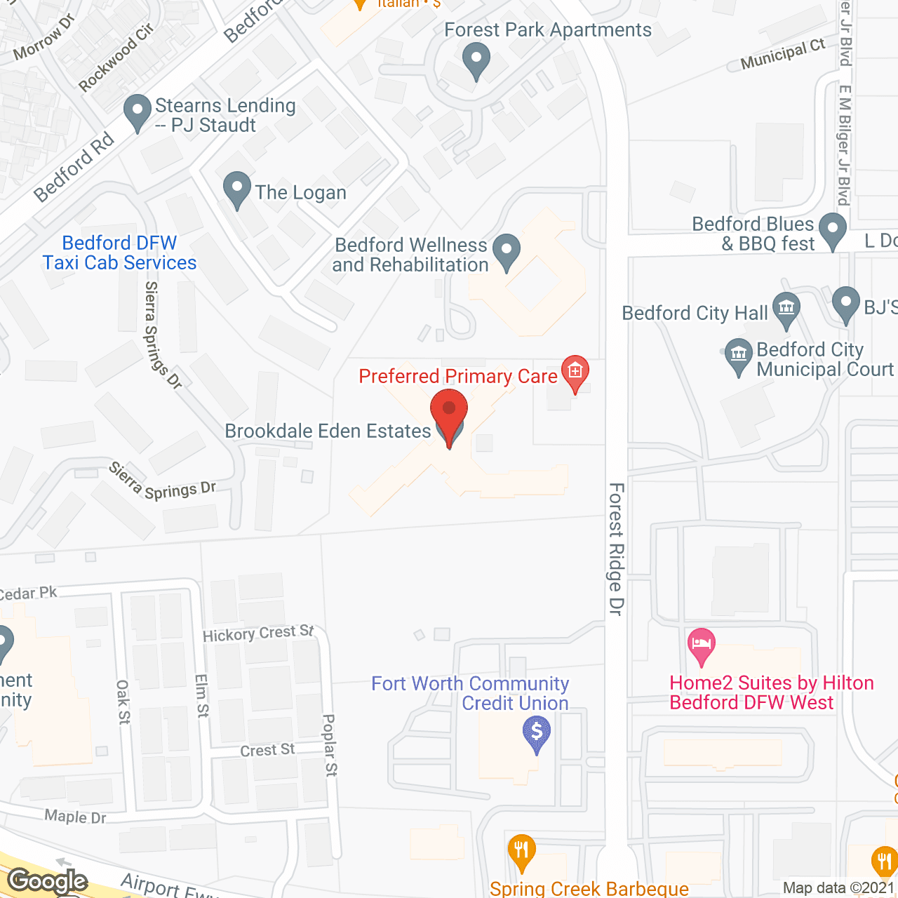 Map of the neighborhood around Brookdale Eden Estates