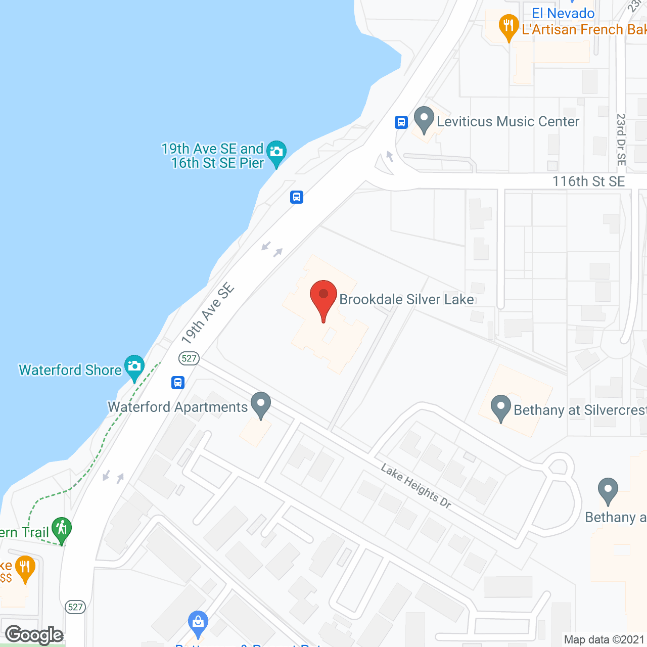 Map of the neighborhood around Brookdale Silver Lake