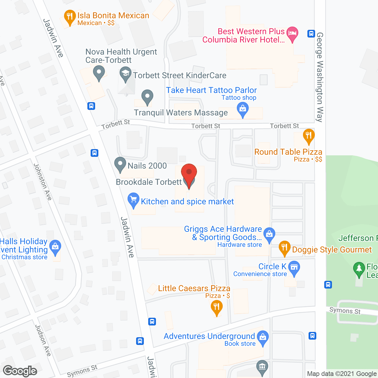 Map of the neighborhood around Brookdale Torbett