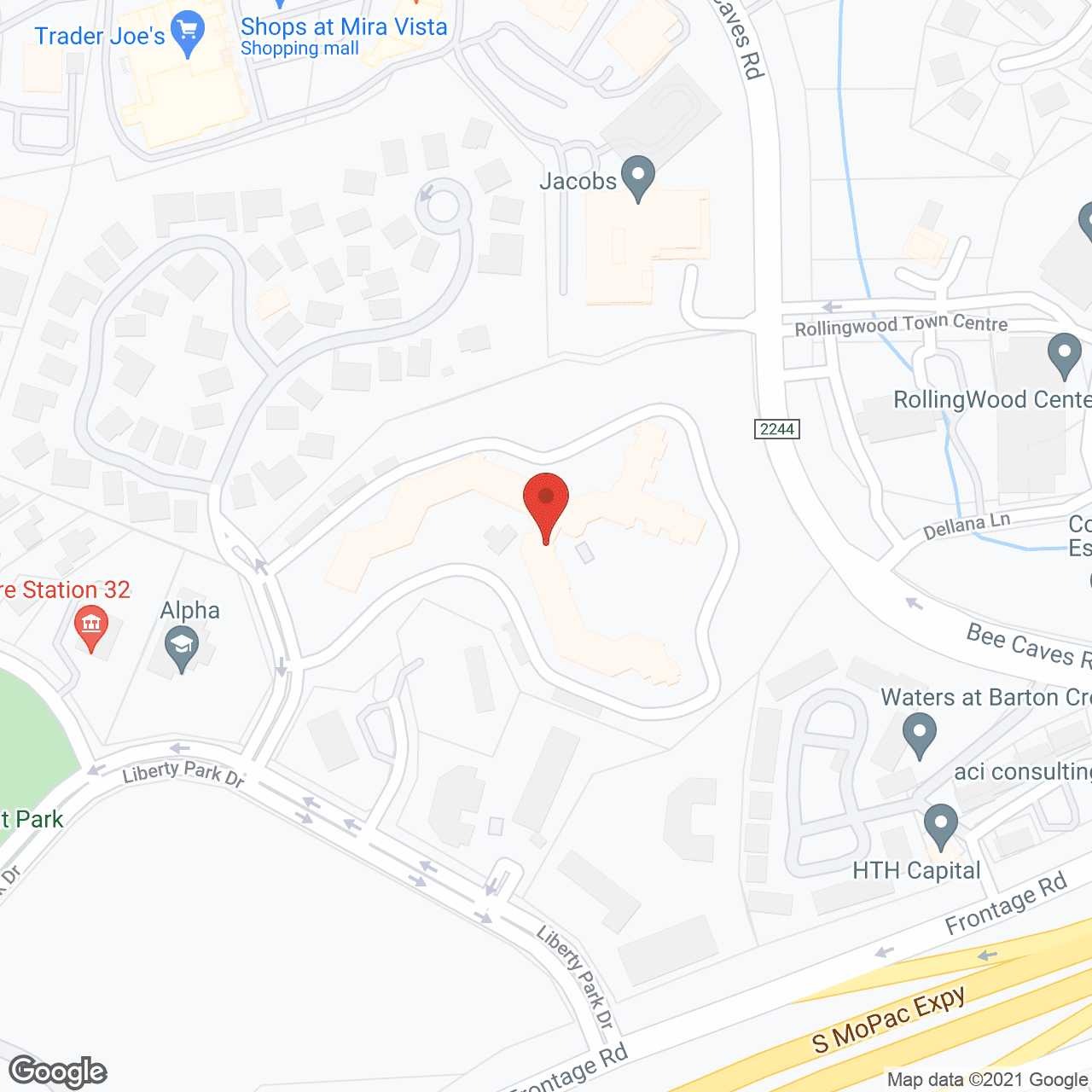 Map of the neighborhood around Brookdale Westlake Hills