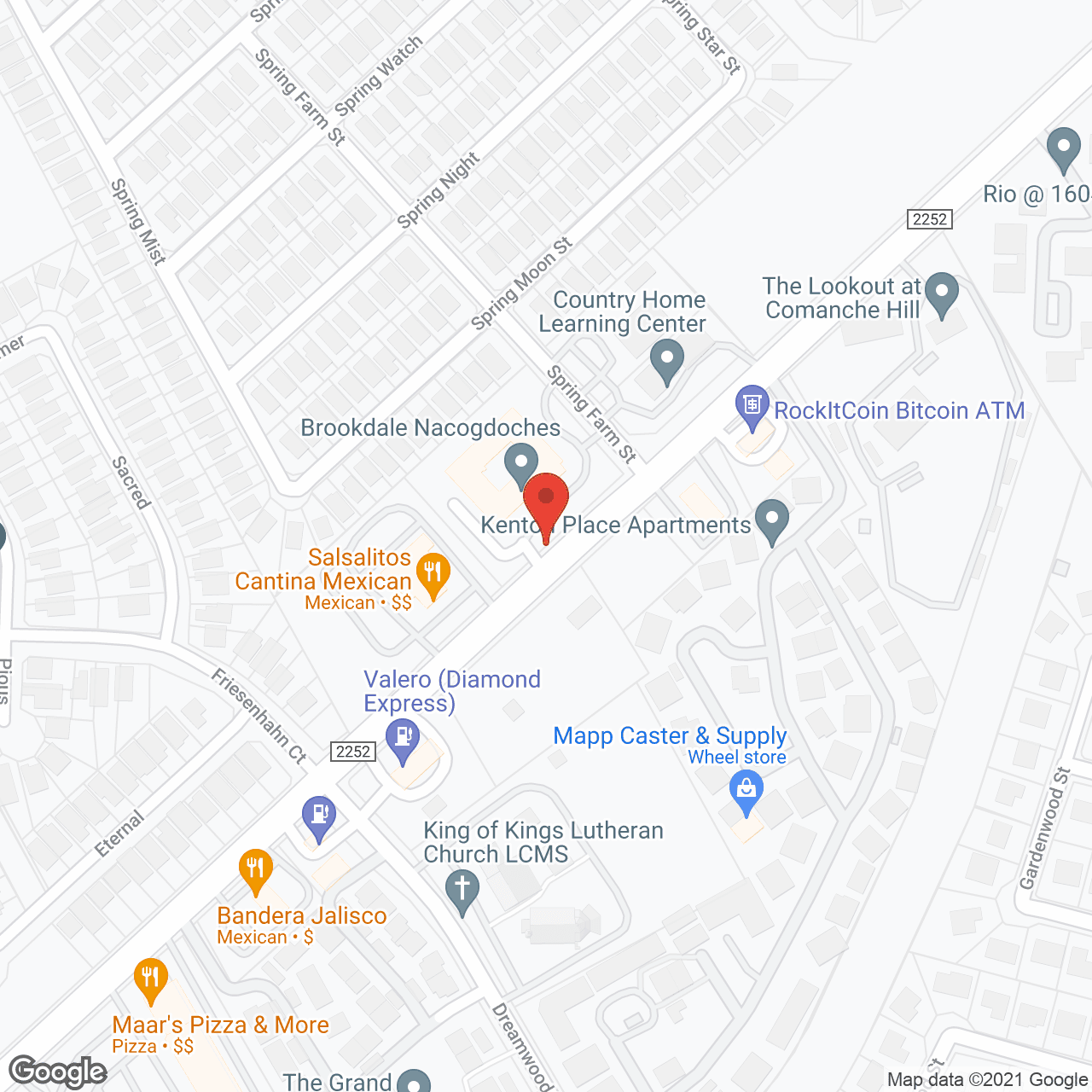 Map of the neighborhood around Brookdale Nacogdoches