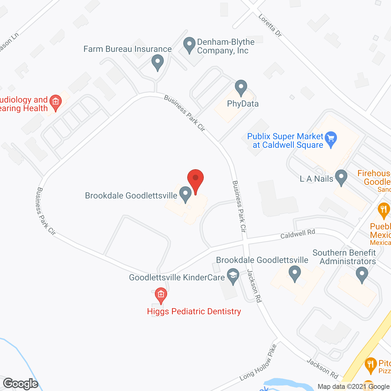 Map of the neighborhood around Brookdale Goodlettsville (MC)
