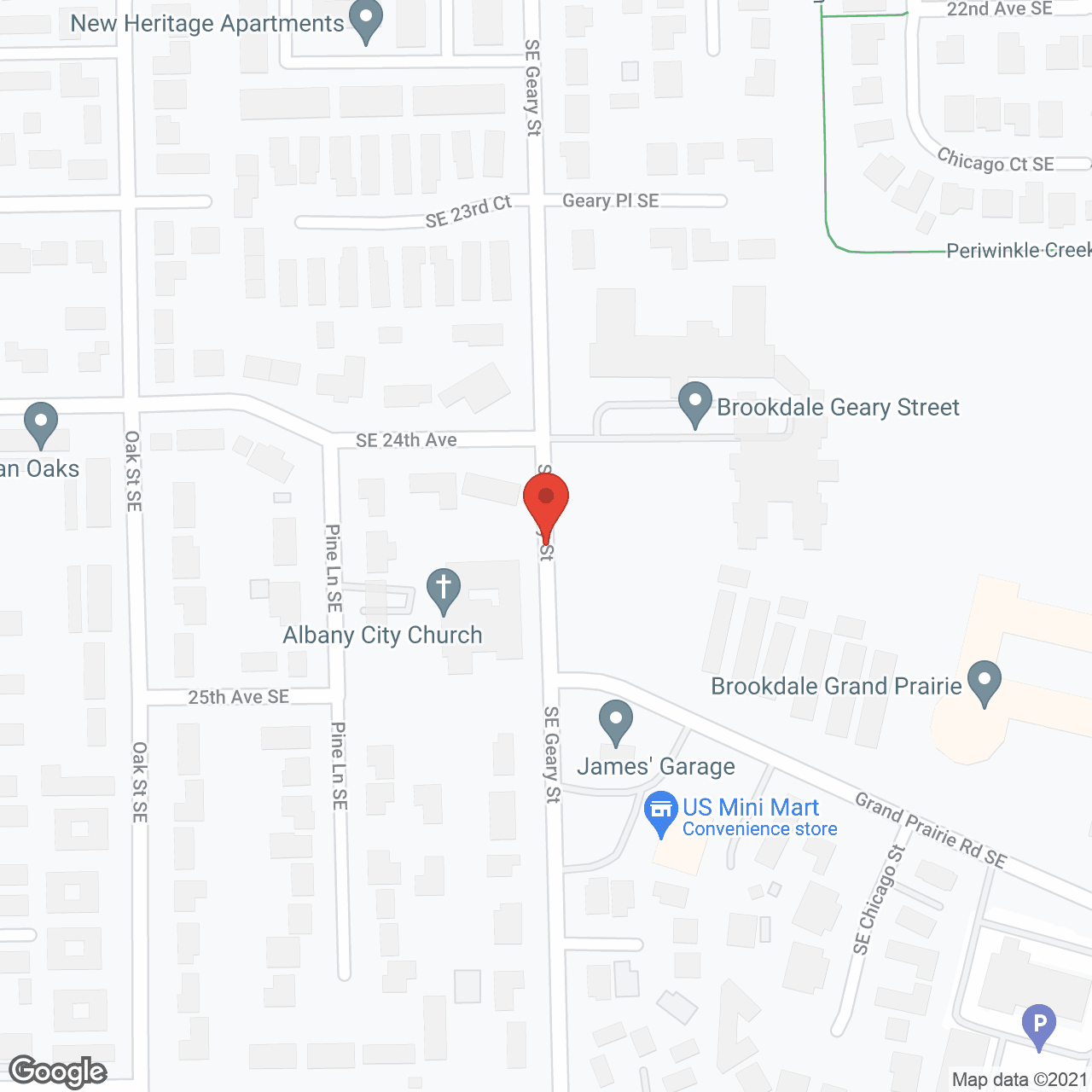 Map of the neighborhood around Brookdale Geary Street