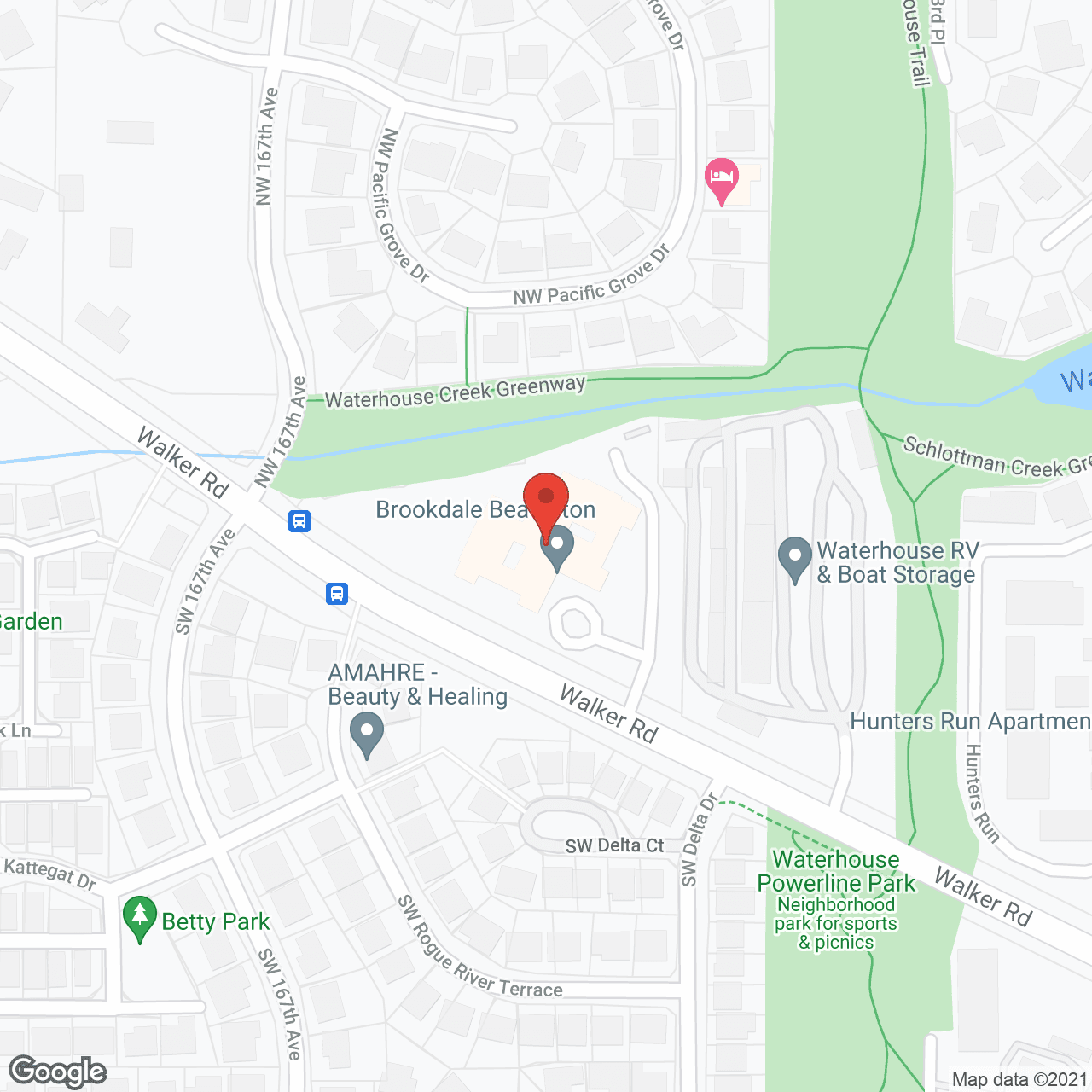 Map of the neighborhood around Brookdale Beaverton