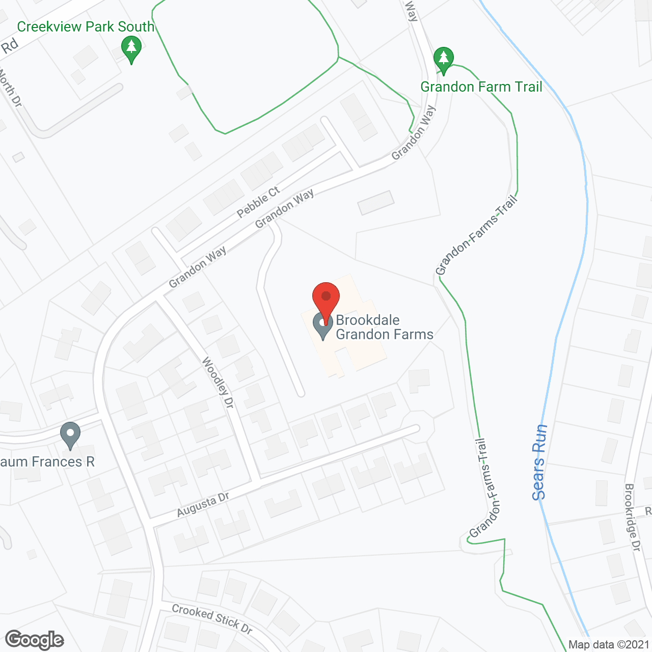 Map of the neighborhood around Brookdale Grandon Farms