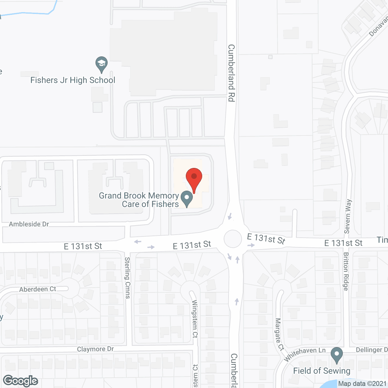 Map of the neighborhood around Grand Brook Memory Care of Fishers