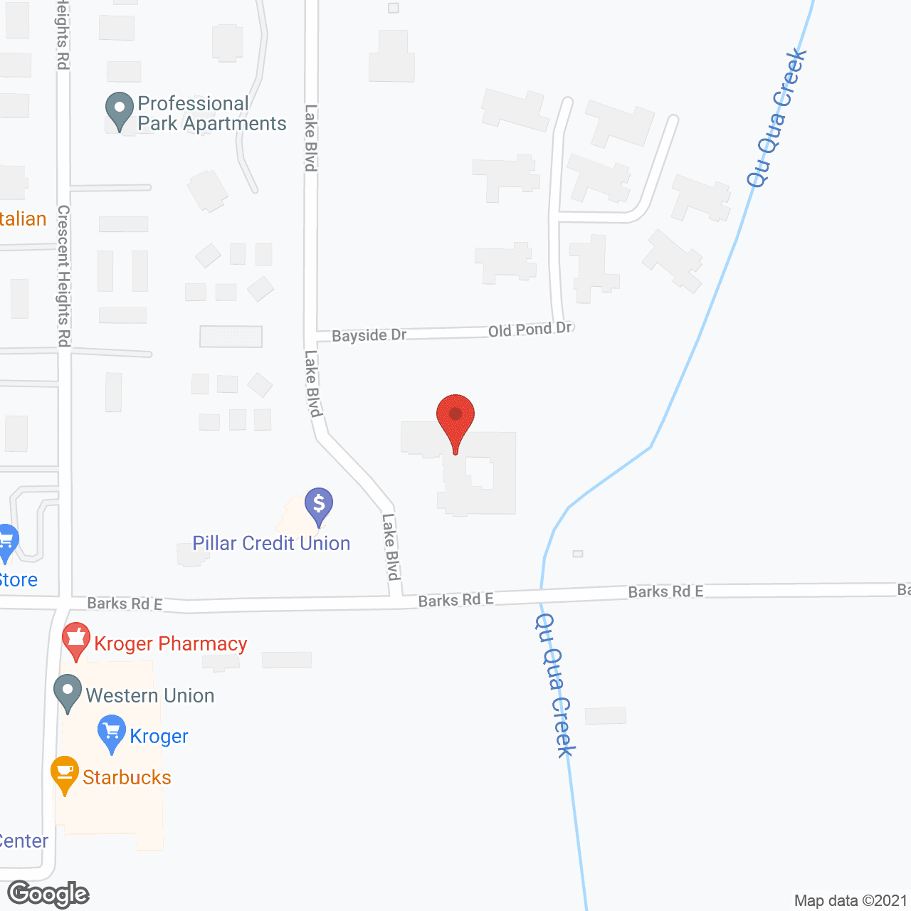 Map of the neighborhood around Brookdale Marion