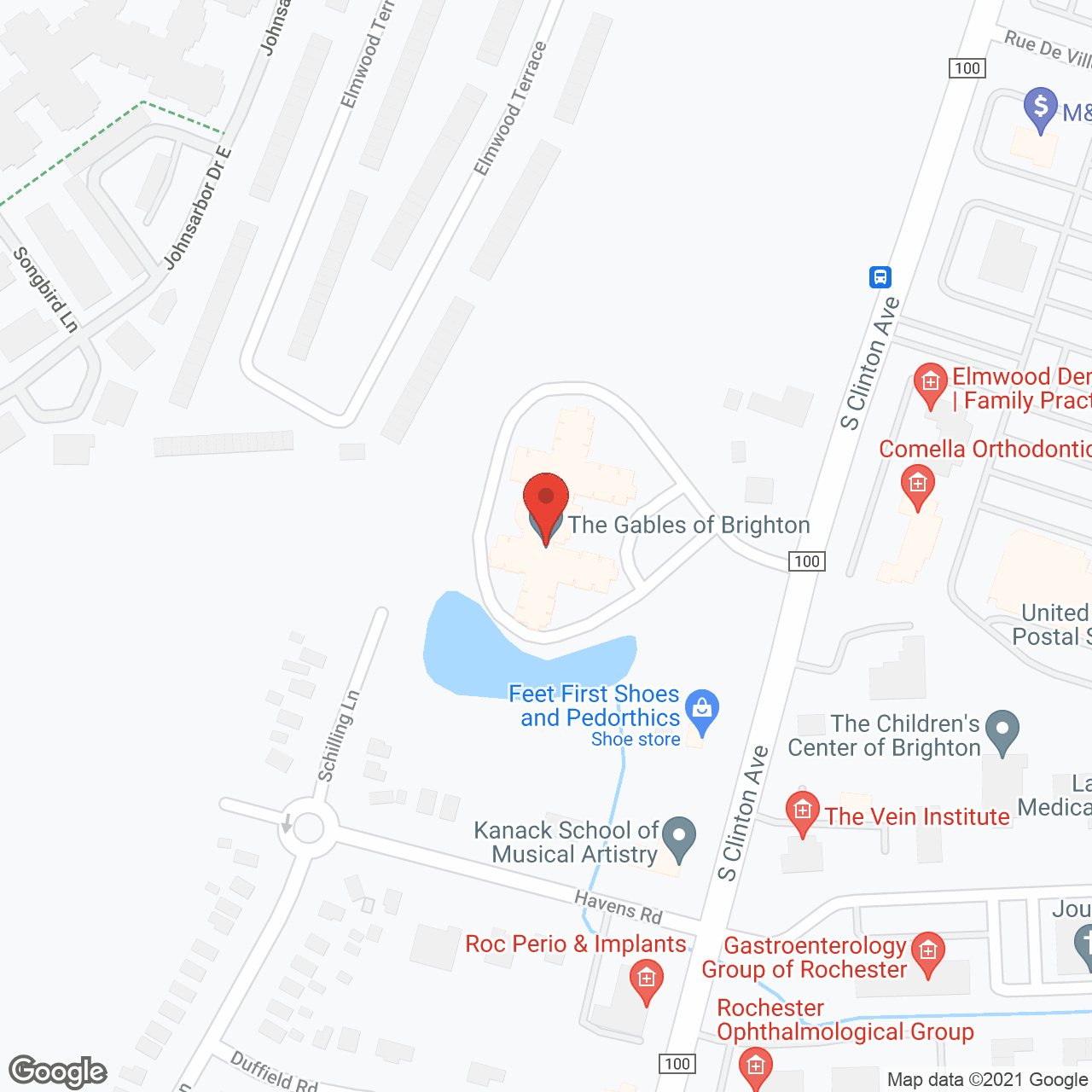 Map of the neighborhood around The Gables of Brighton